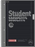 5 Collegeblöcke Student A4, Colour Code onyx, liniert (Lin. 27) 80 Blatt, 90g/m²