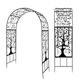 Rosenbogen aus Eisen Gartentor aus Metall 214x138x58cm Garden Arbor Garden Decoration Arch Schmiedeeisen Pflanzen Klettergerüst Rack für Roses Vines Gartenzubehö