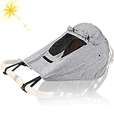 Sonnensegel Kinderwagen, Etercycle Universal Sonnenschutz für Kinderwagen mit UV Schutz 50+ und Wasserdicht, Sichtfenster und Extra Breite Schattenflügel, Verstellbar Sonnendach für Kinderwag