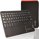 TECHGEAR [Active Strike Pro Slim Bluetooth Wireless UK QWERTY Tastatur mit Maus-Touchpad für Amazon Fire HD 10, HD 8 / Plus Tablet (5., 6., 7., 9. 10. Generation) mit Tastaturhü