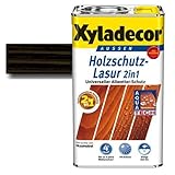 Xyladecor® Holzschutz-Lasur 2 in 1 Ebenholz 4 l - schützt | imprägniert | farbebeständig