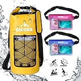 Dry Bag, Wasserdicht Taschen Mit Handy Dry Tasche Und Lang Verstellbarer Schultergurt 10l/20l/30l für Boot Und Kajak, Angeln, Rafting, Schwimmen, Camping Und Snowb