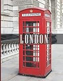 London telephone red in street journal notebook: London telephone Sketchbook and Notebook for everyone . 8.5x11 . 110 pag