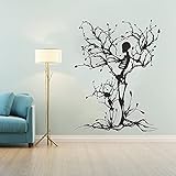 Gothic Wandtattoo Halloween Dekoration Skelett Kunst Aufkleber Wand Vinyl Baum Wandkunst Wandaufkleber Wandbild A6 43x45