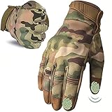 CZ-XING Motorrad Handschuhe Sommer Scooter Winddichte Handschuhe Militär Schutz Touchscreen Outdoor Full Finger Sporthandschuhe Radfahren，Laufen，Klettern，Camping，Fahren，Wandern (Camouflage,XL)