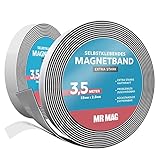 MrMag® Magnetband selbstklebend stark - extra lang - Magnetklebeband mit extra starkem Kleber - Mag