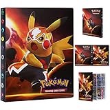 Sammelalbum, Karten Halter Album, Sammelkarten Album, Sammelalbum Kompatibel Pokemon Karten, Karten Album GX EX Trainer, Kartenbuch schützen Kann 240 Karten Aufnehmen. (Pikachu Film)