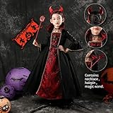Vampir-Kostüm für Mädchen, Prinzessin, Cosplay, Halloween, Hexenkostüm, Verkleidung für Kinder für Halloween-Party