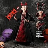 Vampir-Kostüm für Mädchen, Prinzessin, Cosplay, Halloween, Hexenkostüm, Verkleidung für Kinder für Halloween-Party