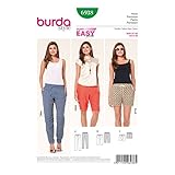 Burda Style Schnittmuster Hose, Bermudas und Shorts mit Gummizug | Damen, Gr. 32-46 | Nählevel: S