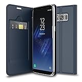 Verco Handyhülle für Galaxy S8, Premium Handy Flip Cover für Samsung Galaxy S8 Hülle [integr. Magnet] Book Case PU Leder Tasche, B