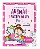 Kunterbunte Ausmal-Fensterbilder – Feen: 16 transparente Malvorlag