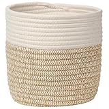 Briful 20CMx20CM Gewebter Baumwollseil Pflanzkorb Blumentopf Geflochten Übertopf Korb für Pflanzgefäße, kleine Pflanzen, Blumentopf, Kunsthandwerk, Spielzeug, Home Dé