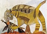Pablo Picasso Cat Devouring a Bird 1939 c28557 A4 Poster - Glänzendes dickes Fotopapier (11.7/8.3 inch)(30/21 cm) - Film Wanddekoration Kunst Schauspieler Schauspielerin Geschenk Anime Autokino Z