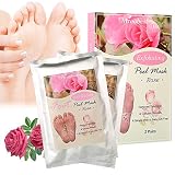 Fußpeelings Maske, Exfoliating Socks, Peeling Socken, Rose Fuss Maske, Entfernt natürlich abgestorbene Haut und Schwielen für die Füße glatt und zart wie Samt für Männer Frauen - 2
