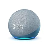 Echo Dot (4. Generation) | Smarter Lautsprecher mit Uhr und Alexa | Blaug