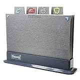 Grau Marmor Schneidebrett Set Rutschfest 4er Set Farbkodierte Schneidebretter inkl. Ständer Spülmaschinenfest für Obst Heißes Fleisch F