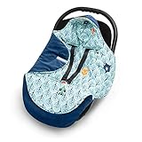 EliMeli EINSCHLAGDECKE für Babyschale - Baby Decke für Autositz und Kinderwagen mit Füllung, universal Fußsäcke z.B. Maxi Cosi, Kinderwagendecke neue Velvet Kollektion (Marineblau/Teddybären)