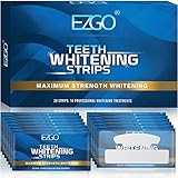 EZGO White Stripes Zähne Bleaching Stripes , Teeth Whitening Strips Zahnaufhellung Stripes für empfindliche Weiße Zähne, Peroxidfreie Zahnaufhellungs kits, mit Advanced No-Slip Technology (14 Set)