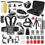 Followsun 52-In-1 Action Kamera Zubehör Set für GoPro Max GoPro Fusion GoPro Hero10 Hero9 Hero8 Hero7 6 5 4 Hero Session 3+ 3 2 1 DJI OSMO Action Insta360 AKASO Campark VEMONT SJcam Yi R