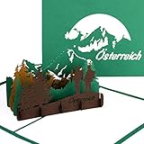 Karte „Österreich Berglandschaft - Alpen & Großglockner“ - 3D Pop Up Karte als Grußkarte, Souvenir & Reisegutschein Wandern &