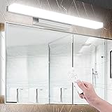 LED Spiegelleuchte, Infankey 40CM Dimmbar Badleuchte mit Fernbedienung, 15W 1200LM 3000-6000K 220V, Badezimmer Lampe Wasserdicht IP44, Spiegelleuchte Bad für Badzimmer und Wandbeleuchtung