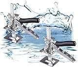Precision Clamping Tool, 2 Stück Handheber Türanheber, edelstahl höhenregler Arbeitssparender Arm Board Lifter, Höhenregler Werkzeug Labor-saving Arm Arm Handheld Jack Clamp Tool (B)