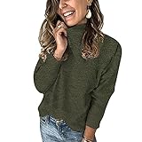 Damen Langarmshirt Esprit Shirtkleid Farbblock Pullover Herbst Sweatshirt Pullover Mädchen Damen Tshirt Langarm Damen Tie-Dye Sweatshirt Damen Shirts Langarm Sweatkleid Damen Kurzarm(Army Green,S)