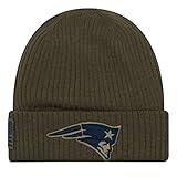 New Era New England Patriots Beanie On Field 2018 Salute to Service Knit Grün- One-Size-Fits-M