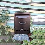 LDLZQ Briefkasten Abschließbare Retro Wand befestigter Brief- Wasserdicht Klassische Villa Außen Mailbox große Kapazitäts-Letter Box (Color : #3)