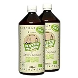 OHNE Konservierungsstoffe! Bio! Renates NaturTrunk Nr. 1 Zitrone + Knoblauch, 2 x 1000ml, DE-ÖKO-006, handwerklich hergestellt in kleinen Stückzahlen mit von Hand geschältem Knob