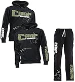 HOTSPOT DESIGN Set Carpfishing, Hoody und Hose, Schwarz, Gr. M, HOTSETMEN1M