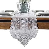 RENRUIRUI- Vintage White Lace Tischläufer Mit Bestickten Floralen Tischläufern, Perfekt Für Rustikal-schicke Boho-Hochzeitsempfangs-Tischdekoration (Size : 30x180cm)