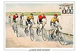 Close Up Wheelman In A Red Hot Finish Poster John Cameron 91,5 cm x 61 cm - Vintage Plak