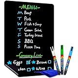 CUHIOY Magnettafel Kühlschrank, 43x28cm Magnettafel Küche, Wochenplaner magnetisch, Memoboard Magnet, für Speiseplanung, Einkaufsliste, To-do-Liste, Kritzeleien, inkl 3 Kreidemarker und Trockenw