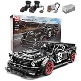Mould King 13108,Technik Sportwagen Modell für Ford Mustang, Technik Bausteine Auto mit Fernbedienung und Motors klemmbausteine Bauset Groß Klemmbausteine Bauset Kompatibel mit Lego Technik