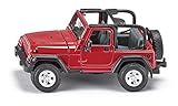 siku 4870, Jeep Wrangler Geländewagen, 1:32, Metall/Kunststoff, Rot, Achsschenkellenkung