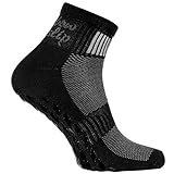 Rainbow Socks - Damen Herren Sneaker Baumwolle Antirutsch Sport Stoppersocken - 1 Paar - Schwarz - Größen 44-46