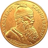 Chaenyu Reines Kupfer vergoldete antike Silberdollar albanische Münze 1927 Handwerk