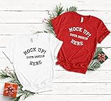 Weihnachtliches T-Shirt für Paare, Mockup 3001, Rot / Weiß, Weihnachtsmock Ups Flat Lay Tee Shirt Mockup Tee Mock Ups Holiday Flatlays Custom T S