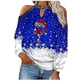 Weihnachten Sommer Bluse Long Pullover Frauen Langarmshirt Damen sexy Oversize Pullover schwarz schwarzer Kapuzenpullover Damen Damen t-Shirt Kurzarm Pullover Damen elegant Damen Trachtenbluse Jack