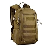 HUNTVP 12L Rucksack Taktisch Wanderrucksack Molle Schultasche Wasserdicht Daypack Militärisch Schulrucksack Mini Studenttasche Unitasche Sporttasche Laptoptasche für Outdoor Sport - B