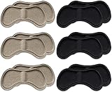 6 Paar komfortable Fersenpolster (verschiedene Farben) | Fersenhalter | Heel Pads | Schuheinlagen | für mehr Komfort und einen besser passenden Schuh | 3x Schwarz & 3x Beig