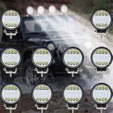 10 x 72W LED Arbeitsscheinwerfer 12V 24V Zusatzscheinwerfer 6840 LM Wasserdicht Offroad Scheinwerfer für SUV ATV LKW KFZ Tractor Auto B