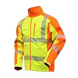 NEU! ELDEE YO-HiViz Softshelljacke, moderne Warnschutzjacke, gelb/orange mit Reflexsteifen, Gr. S - XXXL (L)