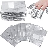 100 Stücke Set Nagelfolien aus Folie, Entferner von Aluminiumgel, Politurentferner, Maniküre Eintauchen, Acrylentfernung fuer Nagelpolitur E
