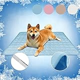 Hundekühlmatte Atmungsaktive Eisseide Kühlkissendecke für Haustiere für Hunde Tragbare waschbare Haustierkühldecke-XL-28 * 40'_B