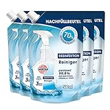 Sagrotan Desinfektions-Reiniger​ Nachfüllbeutel – Desinfektionsmittel für die tägliche, sanfte Reinigung – 5 x 500 ml Nachfü