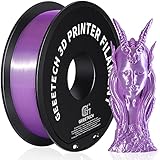 GEEETECH Silk PLA-Filament, 1,75 mm, für 3D-Drucker, metallähnlich, glänzend, Verbrauchsmaterial, 1 kg, 1 Spule, Maßgenauigkeit +/- 0,03 mm, Metallic V