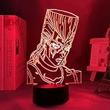 JoJo Bizarre Adventure Jean Pierre Polnareff 3D Led Light Anime für Schlafzimmer Licht Geburtstagsgeschenk Manga Nachtlamp